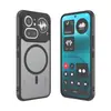 Funda magnética para teléfono Nothing Phone 4A Pro con sensación de piel, cubierta protectora negra mate 2 en 1