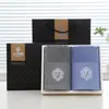 Paquete Doble de Toallas Jie Liya con Exquisito Bordado de Corona en Caja de Regalo, Regalo de Agradecimiento, Souvenir, Beneficios para Empleados, Absorbente 100g