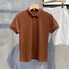 Fabricantes de origen camisa polo de negocios raya en sisas camisa polo mercerizada manga corta marca de moda abrigo de verano solapa hombre t