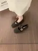 Zapatos de tacón Mary Jane estilo coreano con estampado de leopardo y pelo para mujer, nuevos zapatos de algodón cálidos forrados de felpa para otoño e invierno 2026