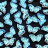 Cuentas sueltas de mariposa de esmalte coloreado, cuentas de mariposa transparentes de colores, accesorios para diadema DIY, cadena para teléfono móvil, 50 piezas/bolsa