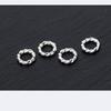 Accesorios de plata al por mayor S925 plata redonda cáñamo corona anillo cerrado DIY accesorios de joyería hechos a mano S0432