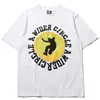 Camiseta Masculina de Manga Curta Estampada com Novo Design de Verão, Gola Redonda, Moda Casual Solta, Tops Masculinos