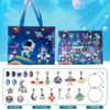 Tema Espacial DIY Color Cristal Navidad Dibujos Animados Pulsera Infantil Caja Calendario Cuenta Regresiva 24 Horas Regalo
