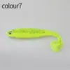Hilo de Stock Transfronterizo Ojo de Pez Artificial de Cola en T Roscada 7cm/8.5cm/11cm Señuelo Hundible PVC Señuelo Blando de Dos Colores