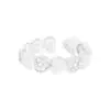 956 Estilo K Diseño de Nicho Versátil Plata Brillante Zirconia Microincrustada Textura de Corazón Anillo Plata de Ley S925 para Mujeres
