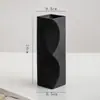 Vaso Minimalista Nórdico Criativo de Cerâmica Preta para Flores Secas Decoração de Arranjo de Flores para Mesa de Casa Sala de Estar Recipiente Hidropônico para Flores