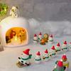 Zakka Adornos Lindos Hechos a Mano Navidad Escritorio Hogar Lindos Adornos Pequeños de Resina Papá Noel Micro Paisaje