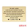Tarjeta de Presentación de Metal Europea y Americana Transfronteriza Acero Inoxidable Soporte de Billetera Tarjeta Plug-In Tarjeta de Felicitación Personalizada Se Puede Grabar Regalo de San Valentín