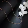 Acero de Titanio Cadena Universal para Mujer Chapado en Oro de 18K Cadena Desnuda de Moda Versátil Cadena para Clavícula Labio Forma O Venta al por Mayor Plata Oro Rosa