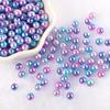 Pérolas Imitadas Coloridas Não Porosas Contas Redondas de Plástico Coloridas Douradas e Prateadas Contas Soltas Acessórios de Joalheria DIY Feitos à Mão Acessórios de Vestuário