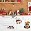 Pegatina de Pared para Taza de Chocolate Caliente Navideño de Dibujos Animados Hombre de Jengibre Copo de Nieve Inglés Autoadhesiva Pintura Decoración de Pared Pegatina