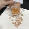 Polvo Original Dorado Gradiente Polvo Naranja Vidrio Checo Pétalo Vit Naranja Accesorios para Joyería DIY lo Niang Materiales Hechos a Mano
