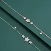 Pulsera Popular de Estrella de la Suerte Transfronteriza Europea y Americana, Diseño Fresco y Dulce, Joyería Simple Creativa de Moda y Tendencia
