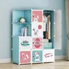 Guarda-Roupa Simples Moderno Infantil Desenho Animado Armário de Armazenamento Espesso para Crianças Guarda-Roupa de Bebê Guarda-Roupa de Plástico
