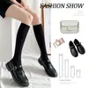 Medias calcetines hasta la rodilla calcetines de verano finos calcetines de media pierna calcetines de media caña negro blanco media pantorrilla jk Lolita