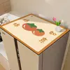 Alfombrilla Absorbente Limpiable para Cubierta de Refrigerador y Lavadora, Cubierta Antipolvo Superior para Congelador Doméstico de Doble Puerta, Alfombrilla Sencilla para Encimera de Mesita de Noche
