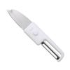 Cuchillo para Fruta de Cocina 2 en 1 Pelador de Melón Herramienta de Pelado de Manzanas de Doble Cabeza Acero Inoxidable Uso Doméstico