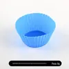 Forma de silicone para bolo, forma redonda para muffin, forma para massa cozida no vapor, papel para Snow Mei Niang, pudim, forma para ovo, ferramenta de cozimento resistente a altas temperaturas