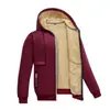 Chaqueta de Terciopelo de Cordero Cárdigan para Hombre Sudadera con Capucha para Hombre Chaqueta de Terciopelo Cálida de Invierno Chaqueta para Hombre Ropa Exterior Deportiva y de Ocio para Hombre
