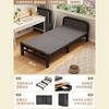 Cama plegable para descanso del almuerzo, Cama simple para siesta en la oficina, Cama de hierro portátil para dormitorio, casa de alquiler, adulto, Cama para descanso del almuerzo