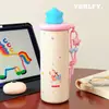 Taza de Agua Ins Modelo Nuevo 316, Taza Térmica de Acero Inoxidable de Aspecto Elegante, Gran Capacidad, Taza Portátil con Popote para Estudiantes