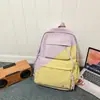 Mochila modelo nuevo 2026, gran capacidad, mochila de viaje casual y simple, estilo universitario, nicho de Instagram, mochila escolar de bloques de color, moderna