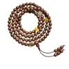 Pulseira de Sândalo Dourado com 108 Contas e os Doze Signos do Zodíaco, Mesmo Estilo das Vistas em Pontos Turísticos, para Homens, com o Buda do Ano de Nascimento, Adequada para Segurar na Mão ou Usar no Pescoço