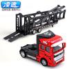 Brinquedos Infantis Puxar para Trás Liga Container Transporte Caminhão Grande Caminhão Container Caminhão Expresso Tanque de Óleo Trailer Modelo Brinquedo