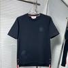 Venta Directa de Fábrica Tb Camiseta Unisex de Verano de Alta Gama Bordada Estampado Paisley Manga Corta Lisa Cuello Redondo
