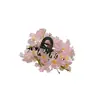 Pinza para el pelo con flor de tela nueva de primavera, elegante y delicada, Pinza de estilo pastoral nicho, Sensación de lujo ligero y alta gama
