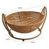 Prato de frutas e cozimento de chá para fotografia de fondue de Ano Novo prato de frutas estilo europeu bandeja tipo rattan cesta de frutas estilo chinês novo