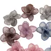 Organza Estilo Coreano Versátil Cosido a Mano Doble Capa Gardenia DIY Pin Lateral Lazo para el Cabello Accesorio para el Cabello Ramillete Ropa Accesorios Florales