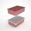 Bandeja de Hielo Grande de Silicona Transfronteriza Molde de Cubitos de Hielo de Grado Alimenticio Molde de Bola de Hielo de Desmoldeo Fácil Congelación Rápida Molde para Hacer Hielo Casero