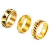 Anillo Rotatorio Nuevo Estilo Transfronterizo para Alivio del Estrés Anillo de Letras Vikingas de Moda para Hombres Europeos y Americanos Anillo de Runas