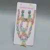 Set de Collar y Aretes de Sirena para Niñas Cuentas de Concha Arcoíris Estilo Princesa Accesorios para Niñas Dibujos Animados Regalo de Cumpleaños