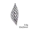 93x29mm 9,9g Acessórios Multicor Atacado Materiais de Acessórios DIY Pingente de Folha Oca Extra Grande