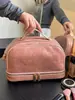 2025 Nova Bolsa de Mão Retro de Grande Capacidade para Viagem Lavável Multi-Camadas Armazenamento Bolsa de Maquiagem Bolsa de Mão Feminina