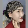 Chapéu com Contas de Flor de Ameixa e Bordado com Strass, Modelo Popular, Chapéu de Mãe, Chapéu Floral Vintage, Atacado e Dropshipping