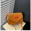 Bolsa Feminina Estilo Coreano e Japonês Nova Primavera 2026 Bolsa Quadrada Pequena Casual Bolsa de Ombro Transversal Bolsa Pequena de Cereja Fresca para Celular