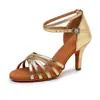Novos Sapatos de Salto Alto para Dança Latina Feminina Exportação Transfronteiriça Sapatos de Dança Adulto Sola Macia Sapatos de Prática Sapatos com Salto Cônico de 8cm