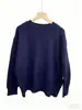 Suéter de punto grueso de cuello redondo, suelto y versátil para mujer, estilo ruso y europeo/americano, para usar como prenda exterior en otoño e invierno
