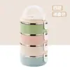Fiambrera Térmica Multicapa de Acero Inoxidable 201/304, Gran Capacidad, Portátil, Sellada, Caja de Comida Bento con Contenedor para Almuerzo