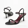 Nuevo Producto de Verano 2026: Tacones Altos de Punta Abierta para Mujer con una Sola Tira, Sandalias Sexy Versátiles que Adelgazan con Tira Trasera