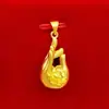 Colar Pingente Mão de Buda Lótus Banhado a Ouro para Mulheres Colar Pingente Tridimensional Novo para Viver Bênção Longevidade Auspicioso Coleção de Joias Presente