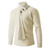 Nuevo Punto de Cuello Alto Medio para Otoño e Invierno 2025 para Hombre, Jersey de Punto de Estilo Coreano, Moderno y Casual