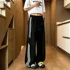 Pantalones Casuales Rectos para Hombre Verano Seda de Hielo Transpirables Deportivos Largos Rayados Secado Rápido Delgados Versátiles Holgados Estilo Americano