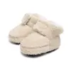 Zapatos de bebé para otoño e invierno transfronterizos, zapatos de algodón afelpado, Velcro antideslizantes de suela blanda, botas de nieve para recién nacidos