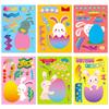 Transfronterizo 6 Hojas/Paquete Pegatinas de Rompecabezas Huevo de Pascua Conejo Shopee Rompecabezas Infantil Pegatinas de Huevo que Cambian de Cara