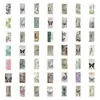 60 adesivos estilo nacional retrô papel de parede de bambu e borboleta estilo ins adesivo decorativo caderno copo de água capa de celular adesivos para computador